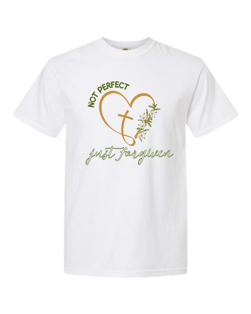 Not Perfect Just Forgiven - Comfort Colors - Heavyweight Unisex Tee - Neutral Colors