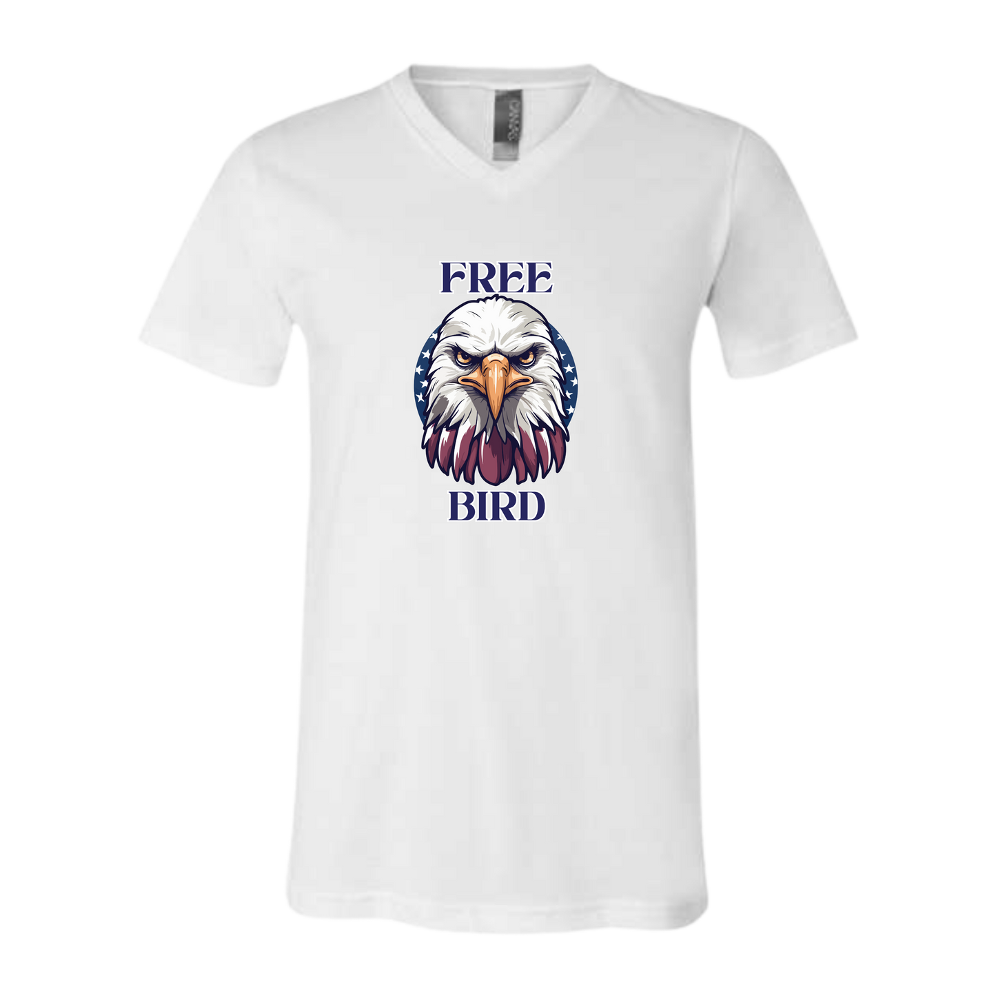 Free Bird - Bella+Canvas - Unisex V-Neck - Neutral Colors