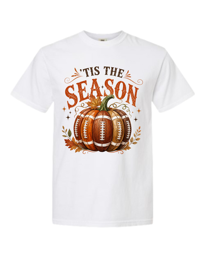 'Tis Football Season - Comfort Colors - Heavyweight Unisex Tee - Neutral Colors