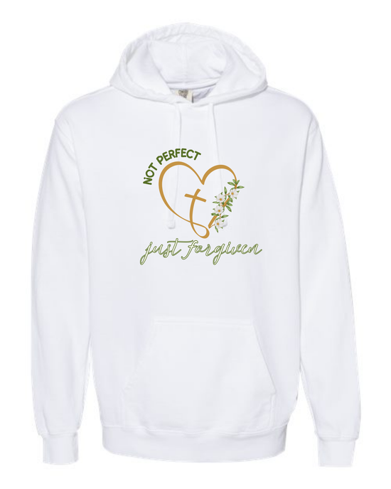 Not Perfect Just Forgiven - Comfort Colors - Hooded Sweatshirt - Assorted Colors