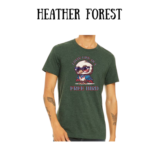PP - Lovin' Life As A Free Bird - Unisex Tee - Greens