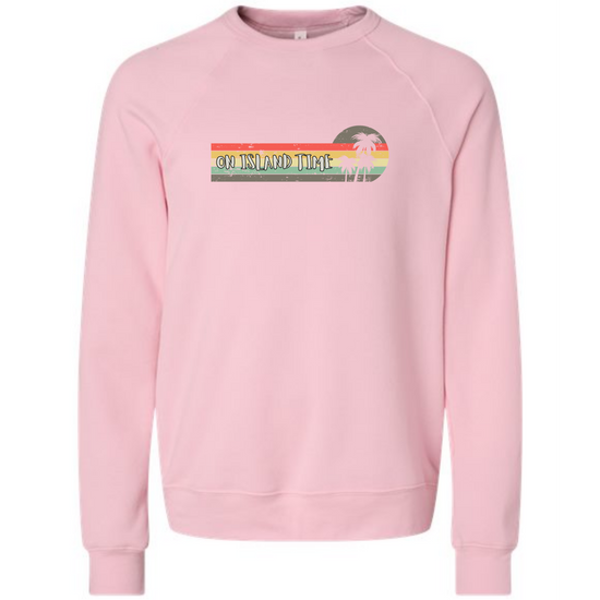 On Island Time - Sponge Fleece Raglan Sweatshirt - Assorted Colors