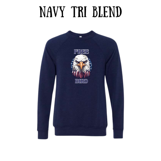 PP - Free Bird - Sponge Fleece Raglan Sweatshirt - Blues, Purples