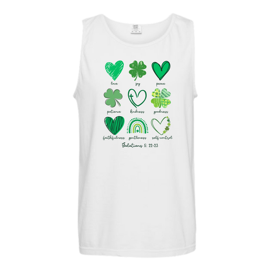 Galatians 5 - St Patrick's Day - Comfort Colors - Unisex Tank - Neutral Colors & Blues