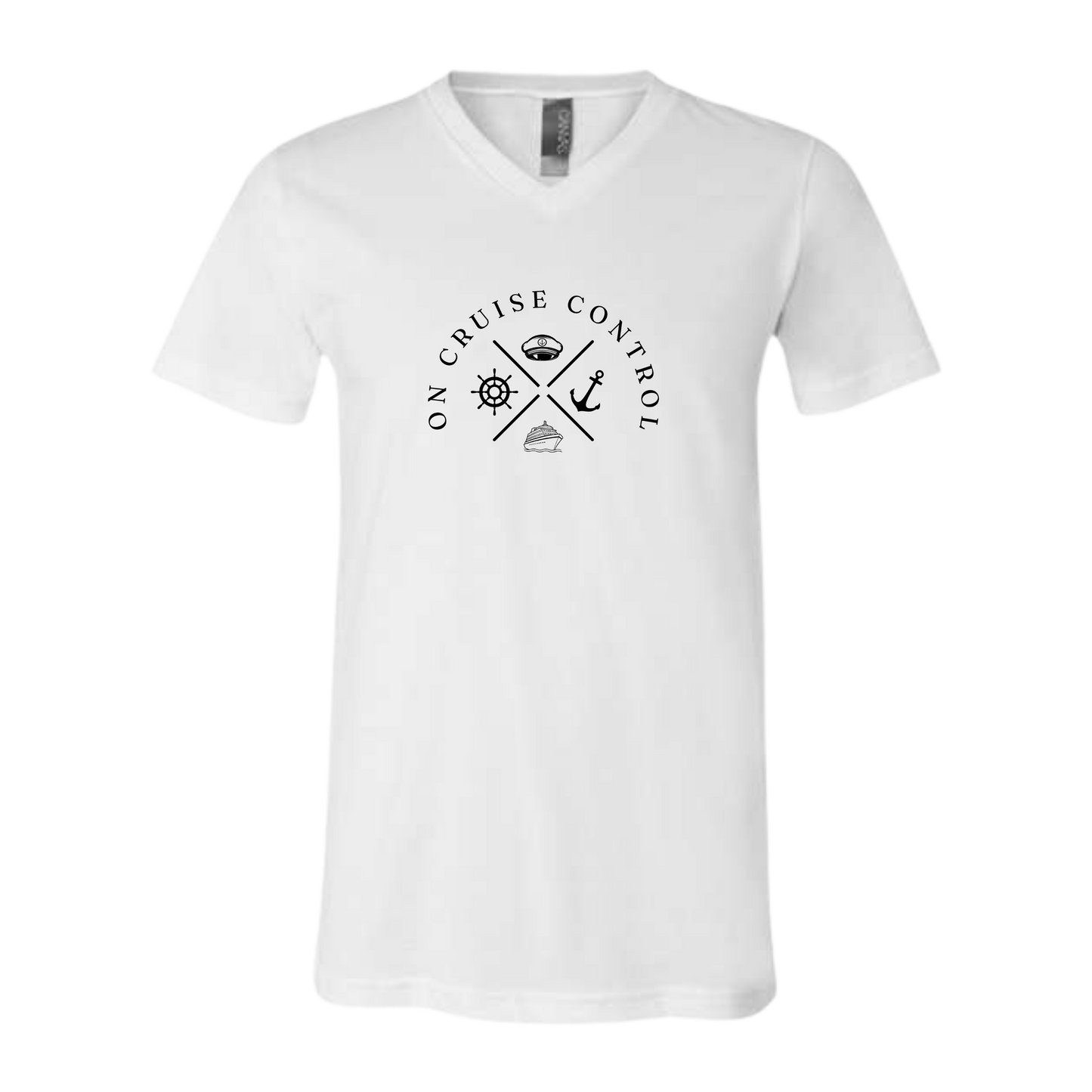 On Cruise Control - Bella+Canvas - Unisex V-Neck - Neutral Colors