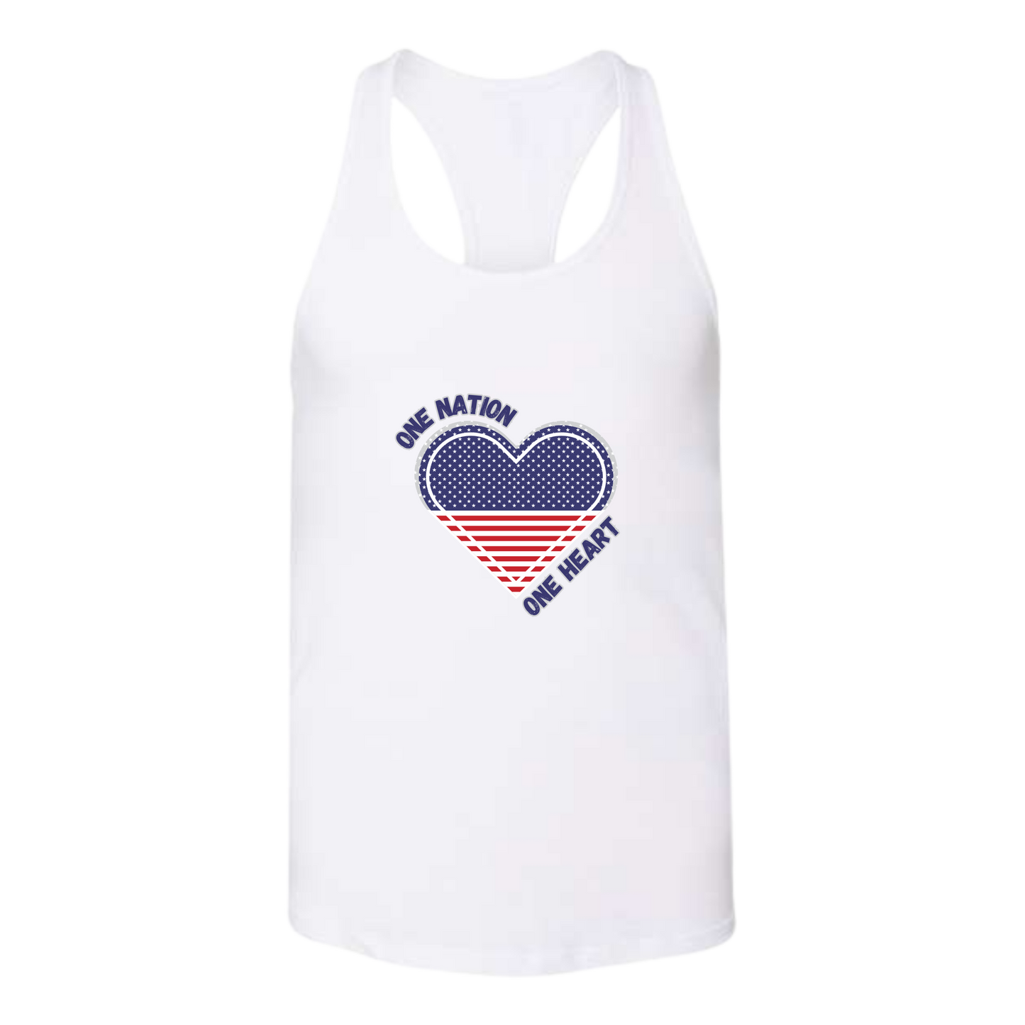 One Nation One Heart - Bella+Canvas - Women's Jersey Racerback Tank