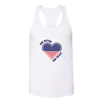 One Nation One Heart - Bella+Canvas - Women's Jersey Racerback Tank