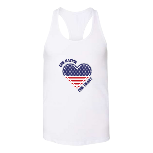 One Nation One Heart - Bella+Canvas - Women's Jersey Racerback Tank