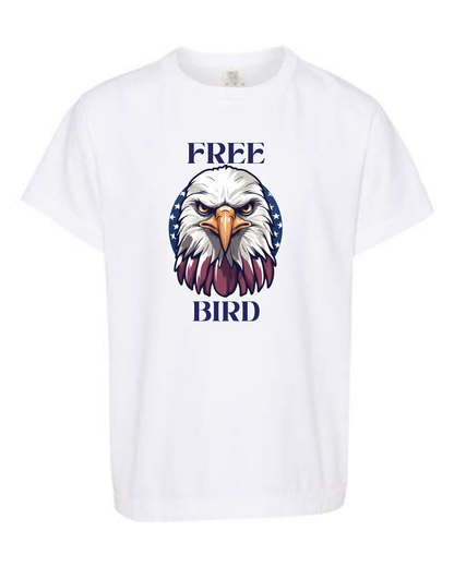Free Bird - Comfort Colors - Heavyweight Youth Tee - Neutral Colors & Blues