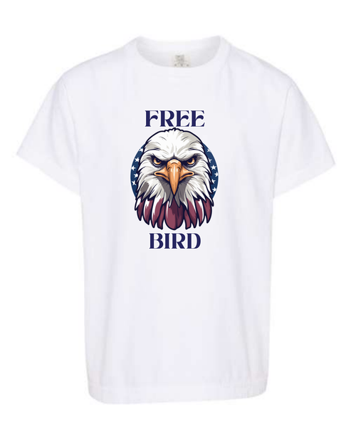 Free Bird - Comfort Colors - Heavyweight Youth Tee - Neutral Colors & Blues