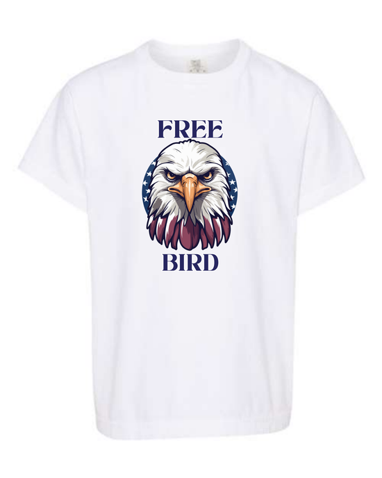 Free Bird - Comfort Colors - Heavyweight Youth Tee - Neutral Colors & Blues