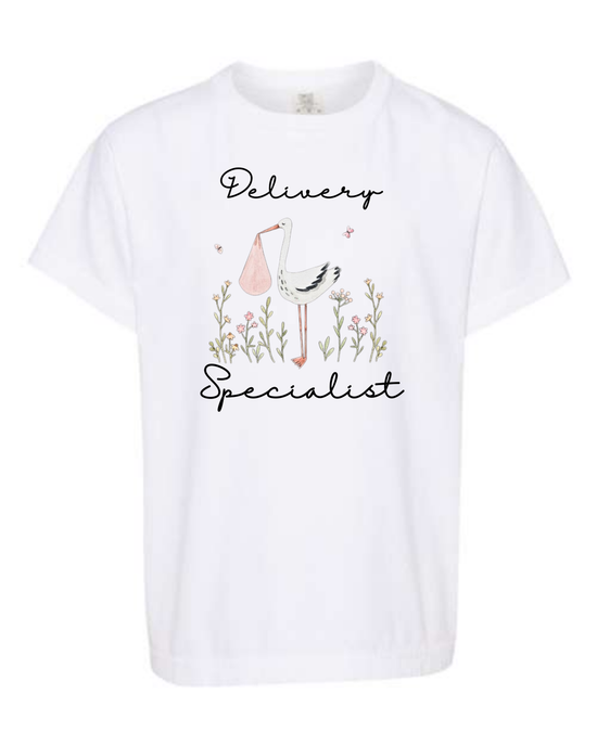 Delivery Specialist - Comfort Colors - Heavyweight Youth Tee - Neutral Colors & Blues