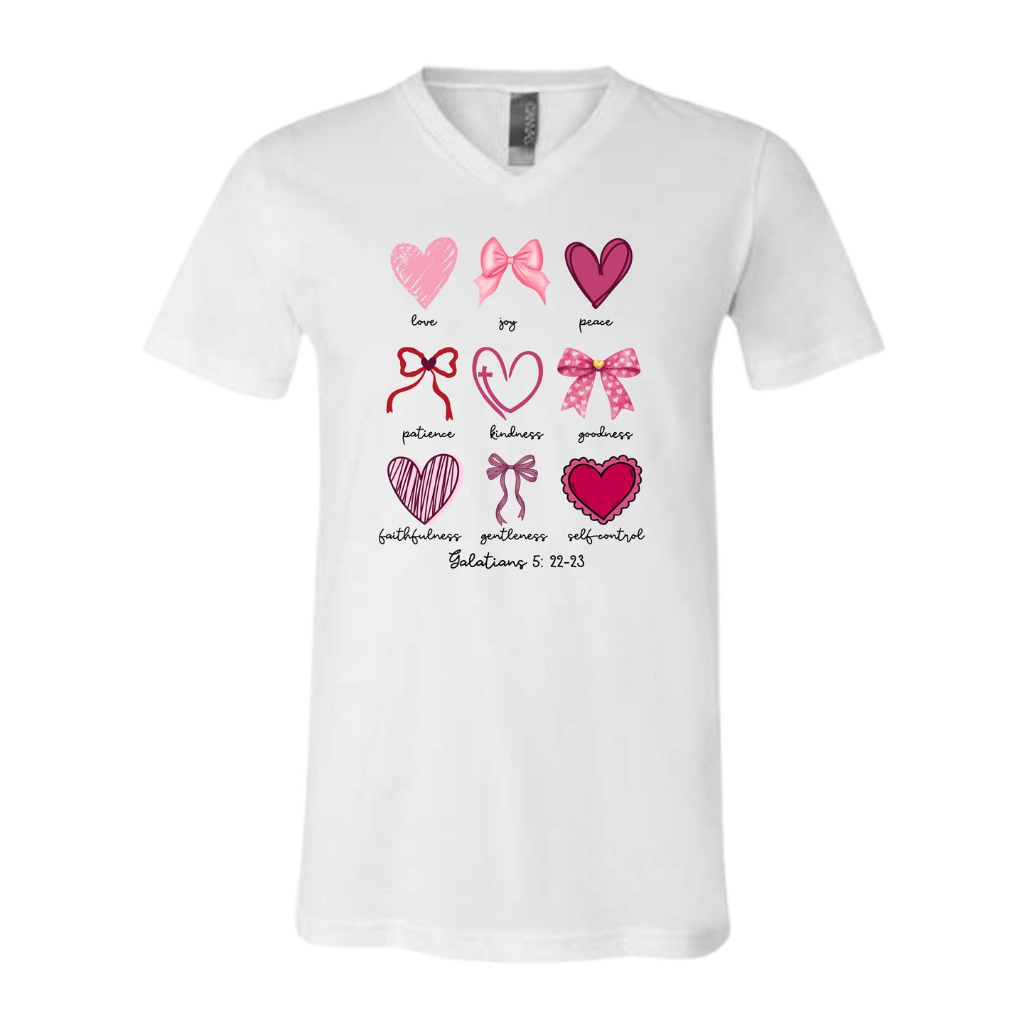 Galatians 5 - Valentines - Bella+Canvas - Unisex V-Neck - Neutral Colors