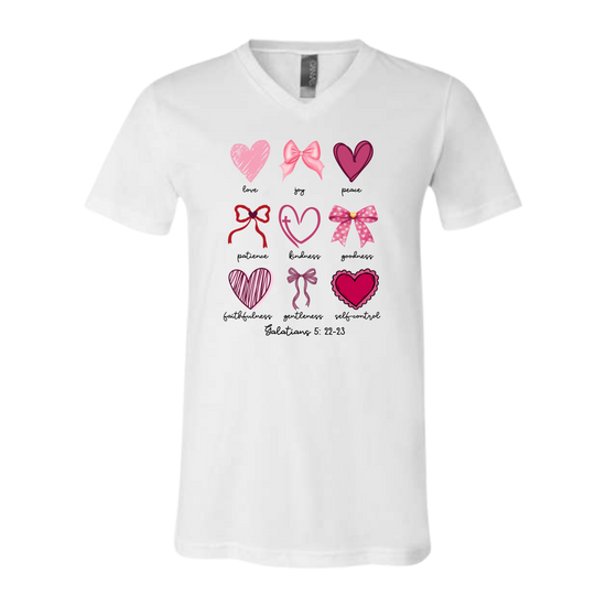 Galatians 5 - Valentines - Bella+Canvas - Unisex V-Neck - Neutral Colors