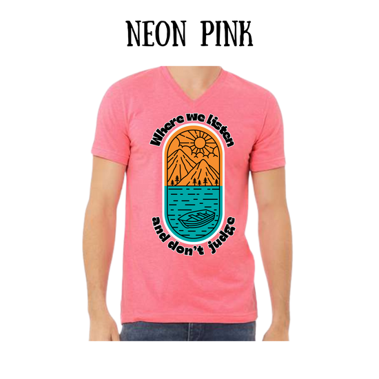 CP - Where We Listen and Don't Judge - Unisex V-Neck - Assorted Colors