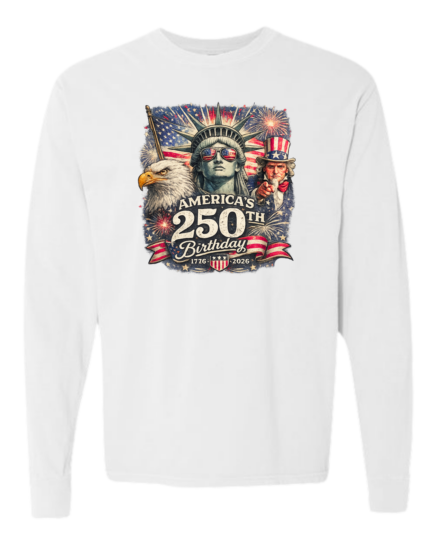 America's 250th Birthday - Comfort Colors - Heavyweight Long Sleeve Tee - Neutral Colors