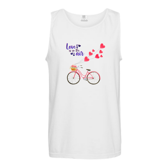 Love is in the Air - Comfort Colors - Unisex Tank - Neutral Colors & Blues