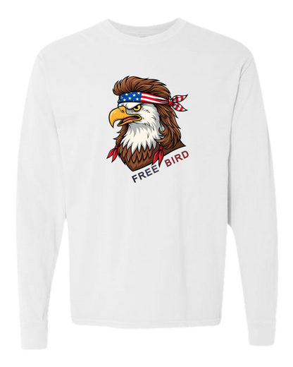 Rockin Free Bird - Comfort Colors - Heavyweight Long Sleeve Tee - Neutral Colors