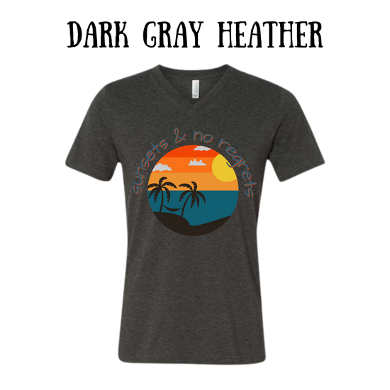 VP - Sunsets & No Regrets - Unisex V-Neck - Neutral Colors