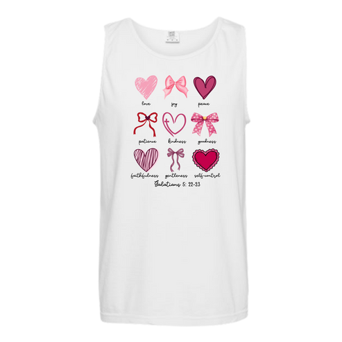 Galatians 5 - Valentines - Comfort Colors - Unisex Tank - Neutral Colors & Blues