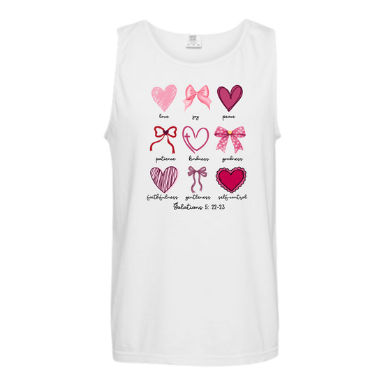 Galatians 5 - Valentines - Comfort Colors - Unisex Tank - Neutral Colors & Blues