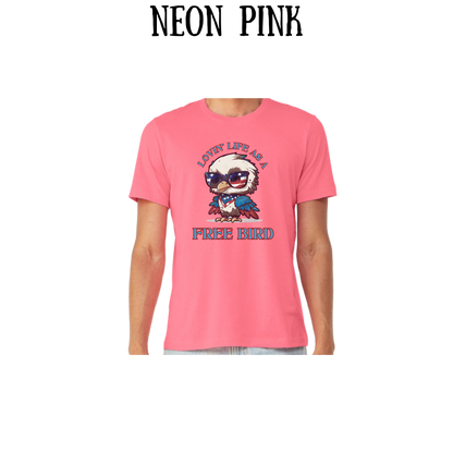 PP - Lovin' Life As A Free Bird - Unisex Tee - Pinks, Purples, Neutrals