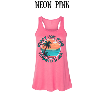 VP - Ready For Some Vitamin D & Sea - Women's Flowy Racerback Tank