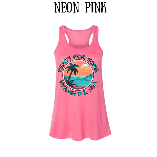 VP - Ready For Some Vitamin D & Sea - Women's Flowy Racerback Tank