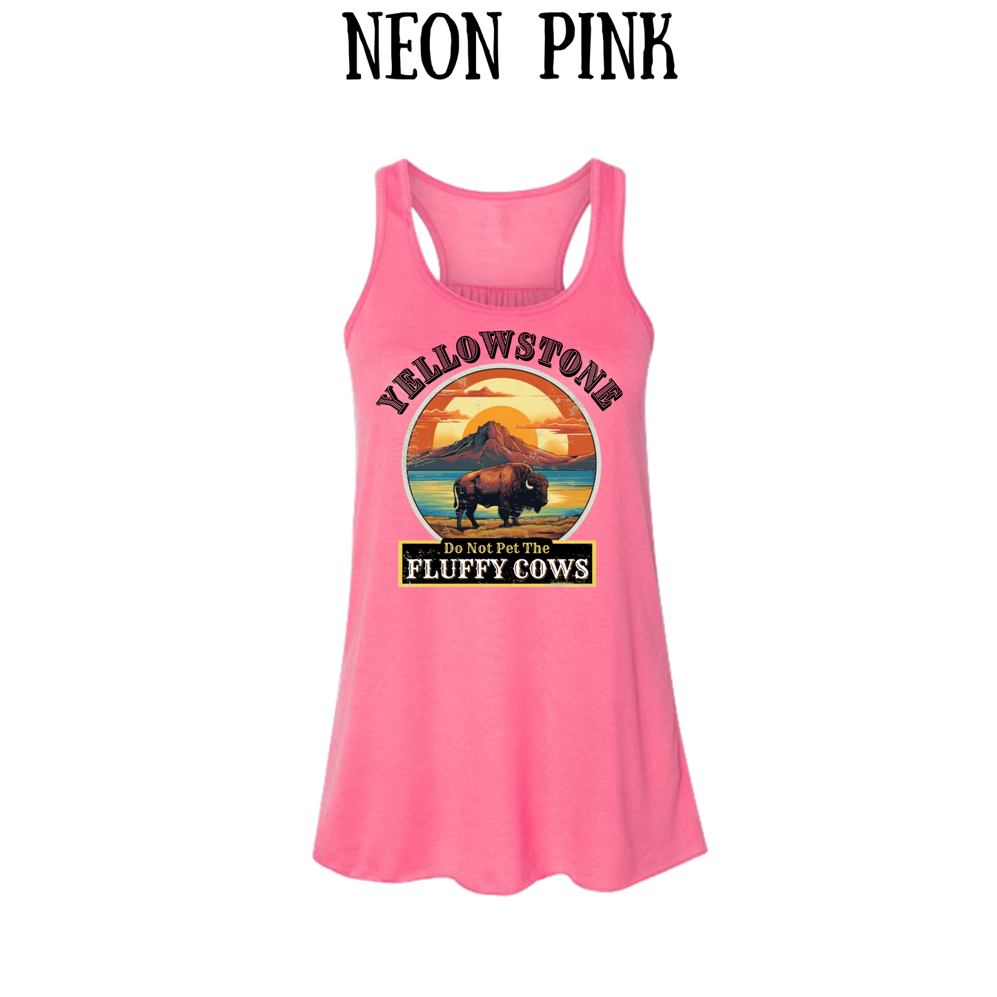 CP - Yellowstone: Fluffy Cows - Women's flowy racerback Tank