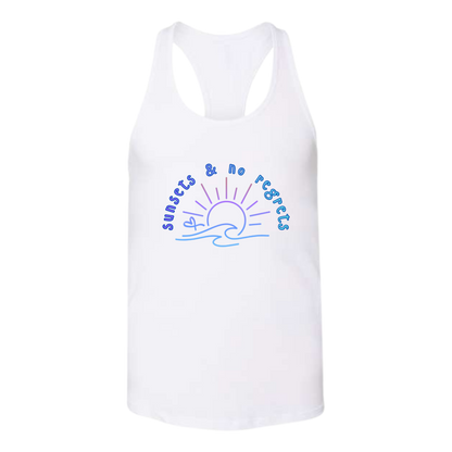 Sunsets & No Regrets - Bella+Canvas - Women's Jersey Racerback Tank