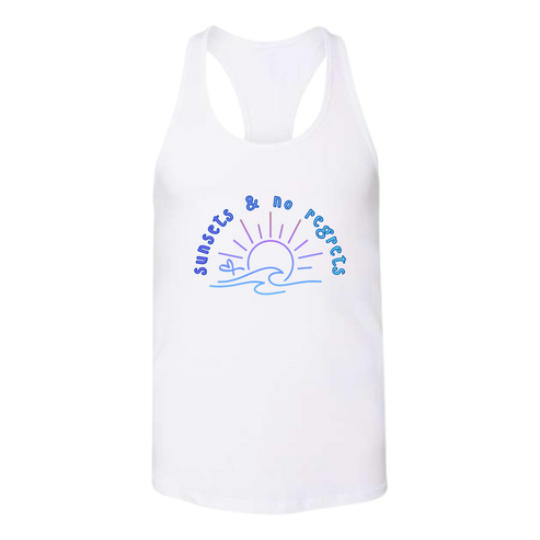 Sunsets & No Regrets - Bella+Canvas - Women's Jersey Racerback Tank