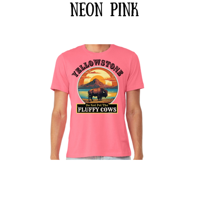CP - Yellowstone: Fluffy Cows - Unisex Tee - Pinks, Purples, Neutrals