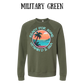 VP - Ready For Some Vitamin D & Sea - Sponge Fleece Raglan Sweatshirt - Greens, Neutrals