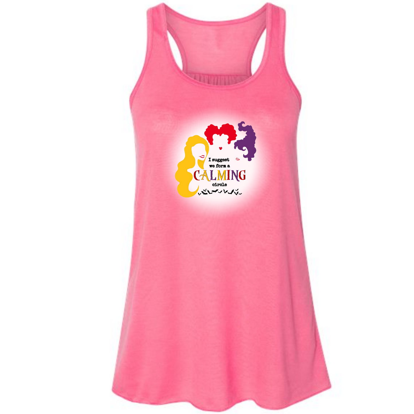 Calming Circle - Women's Flowy Racerback Tank - Assorted Colors