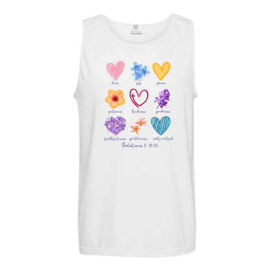 Galatians 5 - Spring - Comfort Colors - Unisex Tank - Neutral Colors & Blues