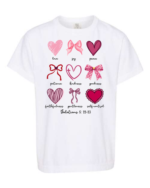 Galatians 5 - Valentines - Comfort Colors - Heavyweight Youth Tee - Neutral Colors & Blues