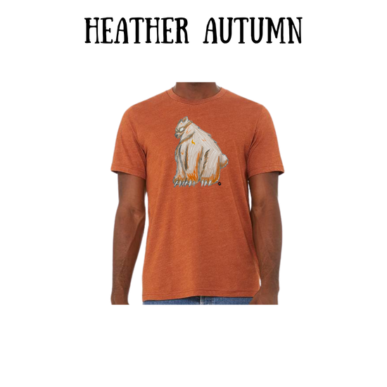 AC - Muscle Bear - Unisex Tee - Yellows, Oranges, Reds