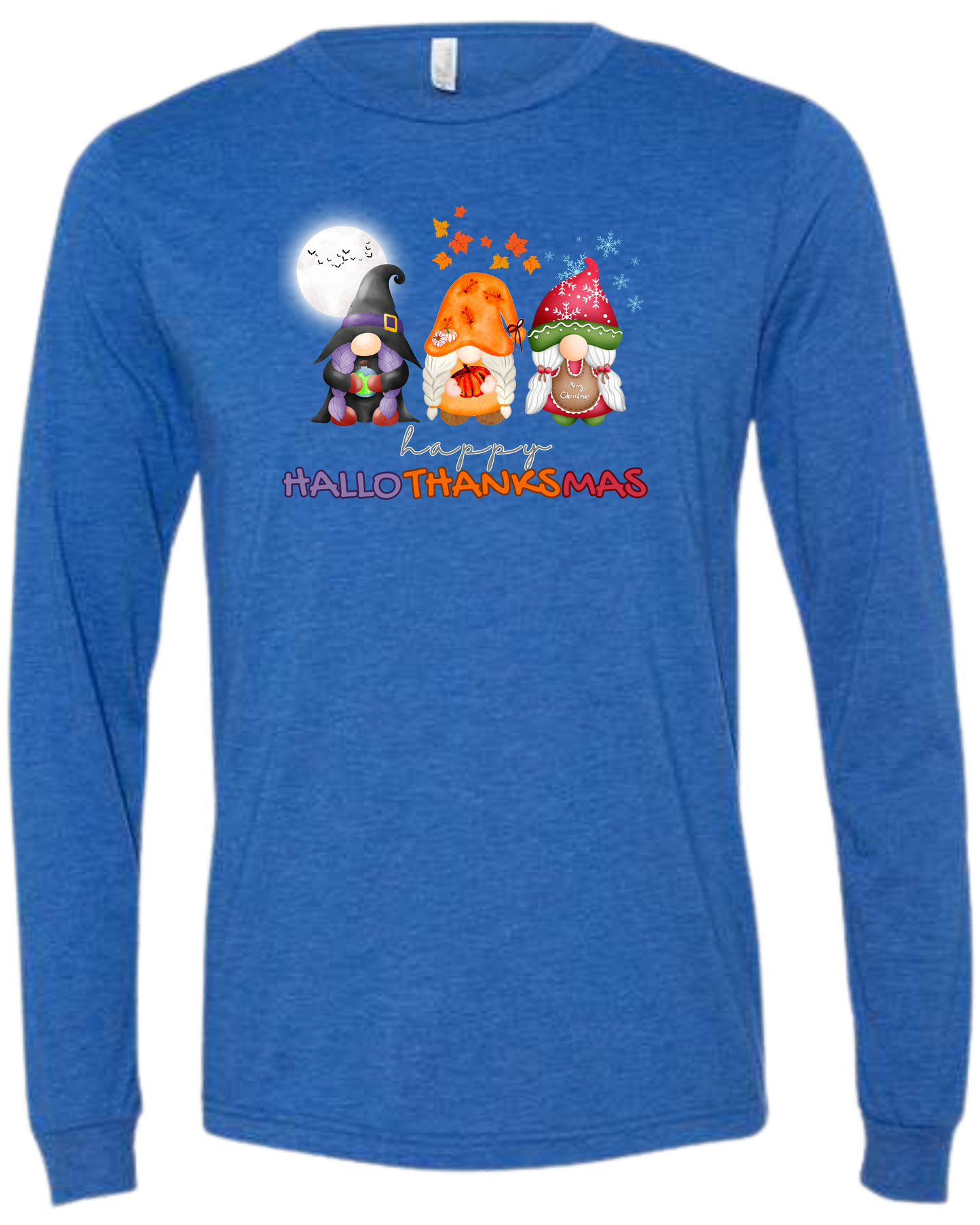 Happy HalloThanksMas Gnomes - Unisex Long Sleeve - Assorted Colors