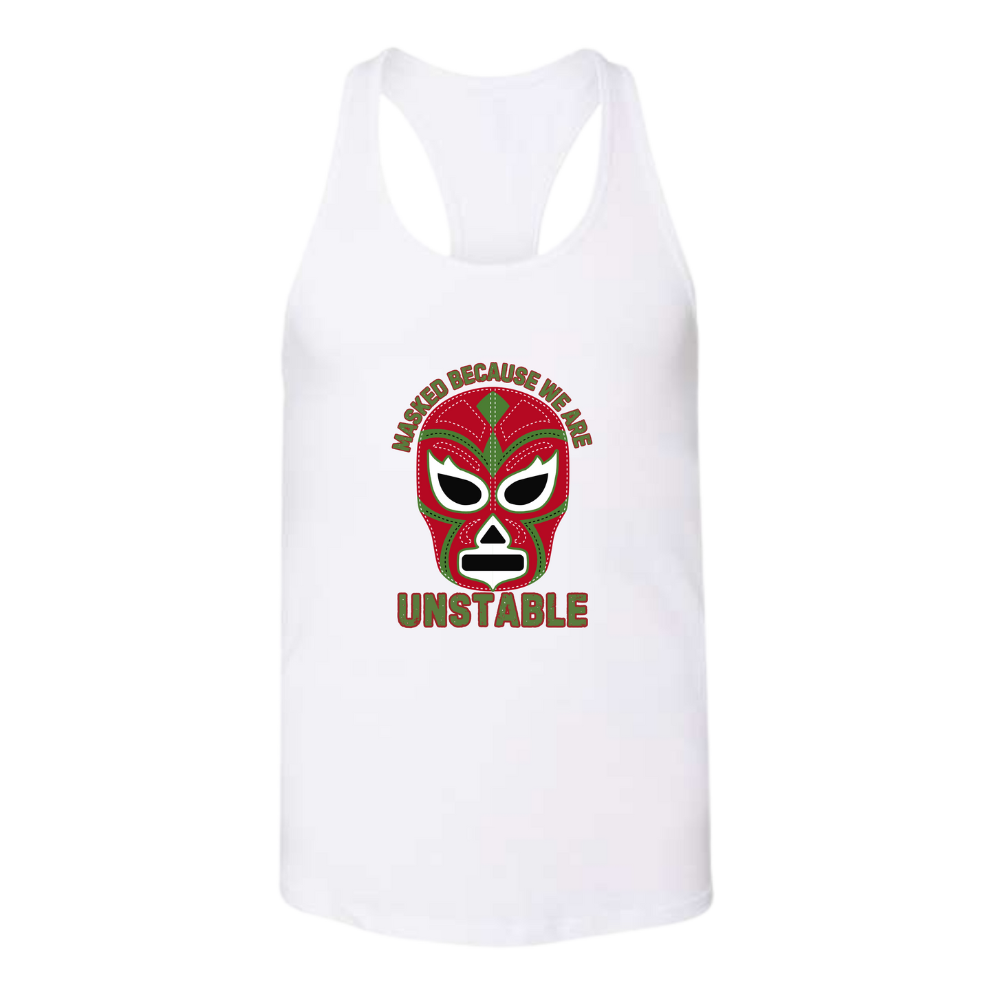 Masked Because We Are Unstable - Bella+Canvas - Women's Jersey Racerback Tank