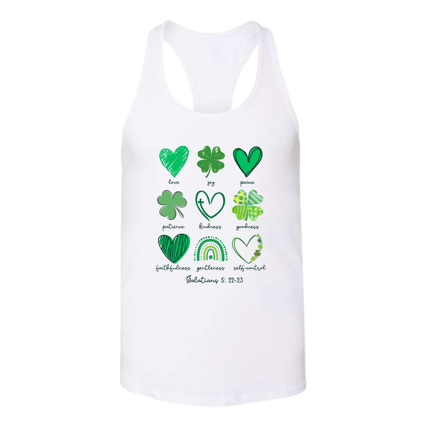 Galatians 5 - St Patrick's Day - Bella+Canvas - Women's Jersey Racerback Tank