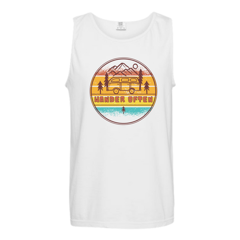 Wander Often - Comfort Colors - Unisex Tank - Neutral Colors & Blues