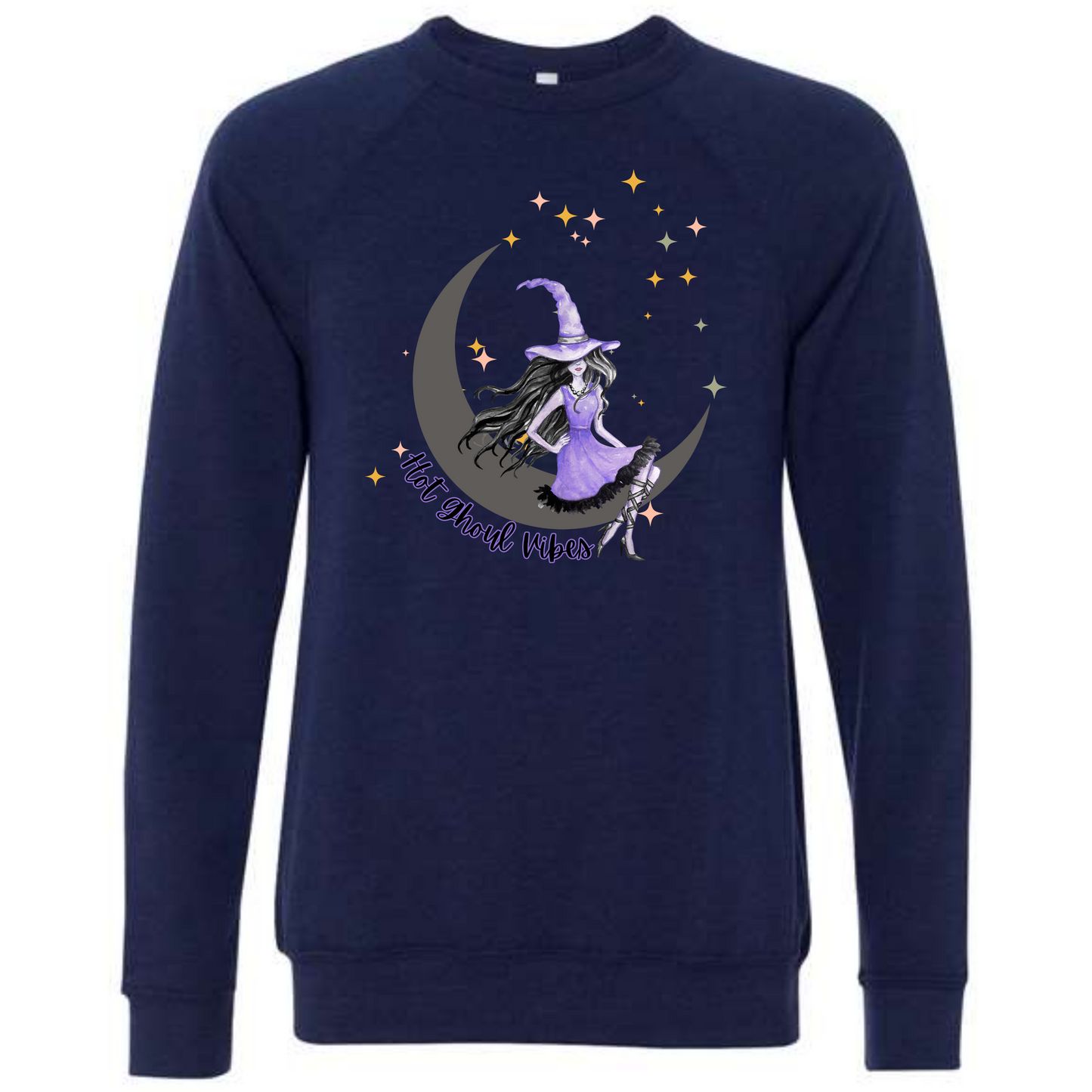 HP - Hot Ghoul Vibes - Sponge Fleece Raglan Sweatshirt - Blues, Purples