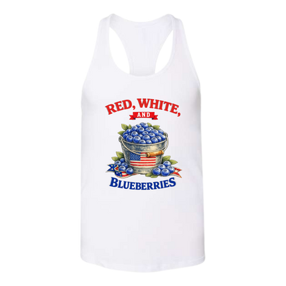 Red, White, And Blueberries - Bella+Canvas - Women's Jersey Racerback Tank