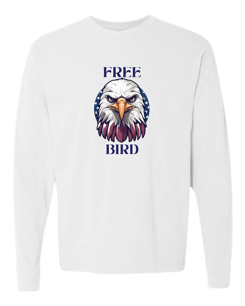 Free Bird - Comfort Colors - Heavyweight Long Sleeve Tee - Neutral Colors