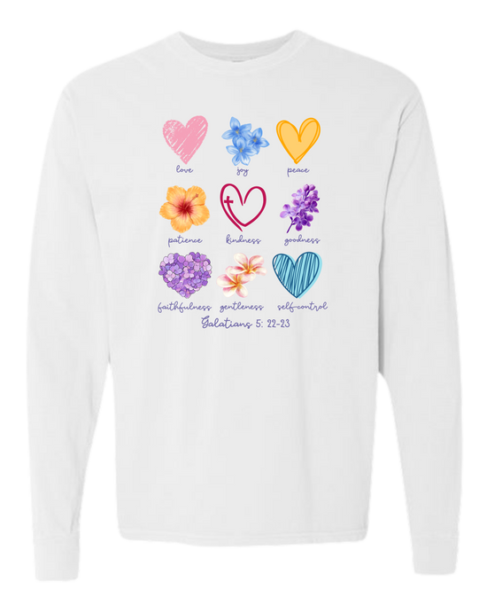 Galatians 5 - Spring - Comfort Colors - Heavyweight Long Sleeve Tee - Neutral Colors