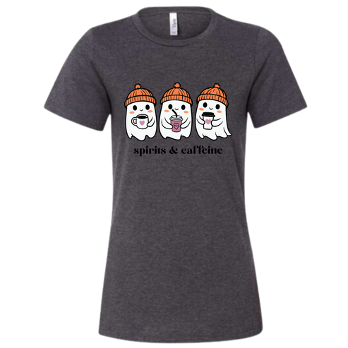 Spirits & Caffeine - Women's Relaxed Fit Tee - Neutrals