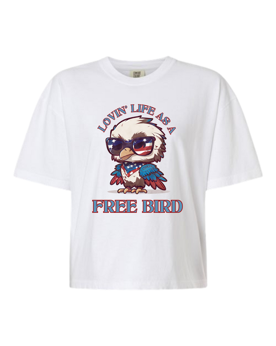 Lovin' Life as a Free Bird - Comfort Colors - Boxy T - Assorted Colors