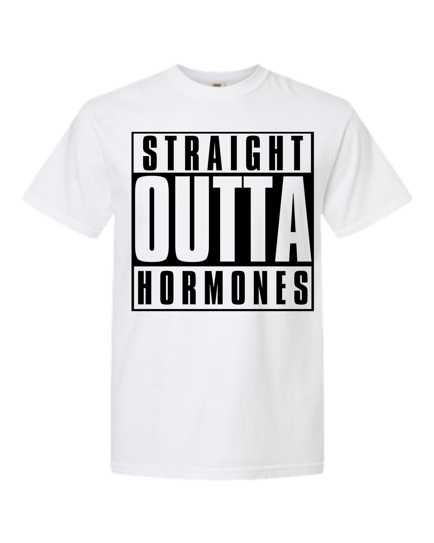Straight Outta Hormones - Comfort Colors - Heavyweight Unisex Tee - Neutrals