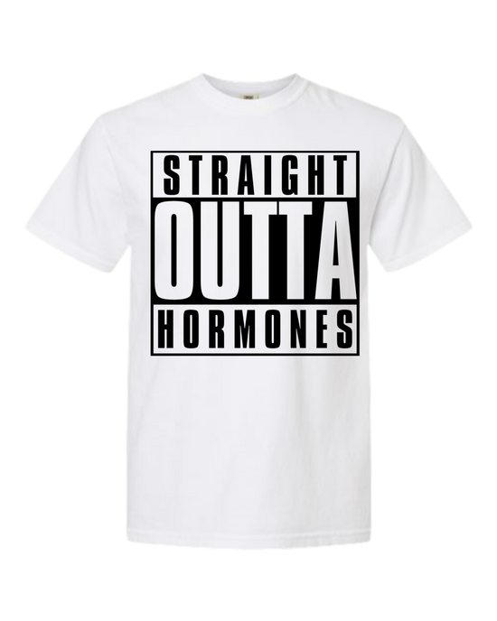 Straight Outta Hormones - Comfort Colors - Heavyweight Unisex Tee - Neutrals