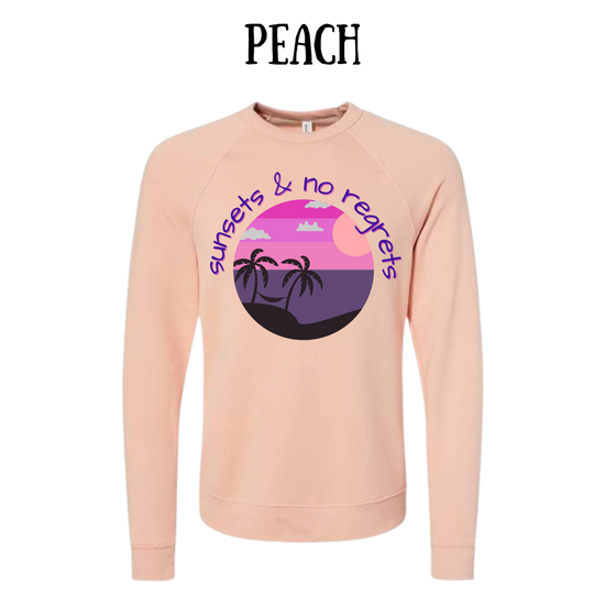 VP - Sunsets & No Regrets - Sponge Fleece Raglan Sweatshirt - Assorted Colors
